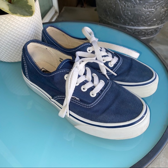 Classic blue lace up vans mens 5